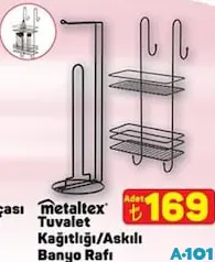METALTEX TUVALET KAĞITLIĞI/ASKILI BANYO RAFI